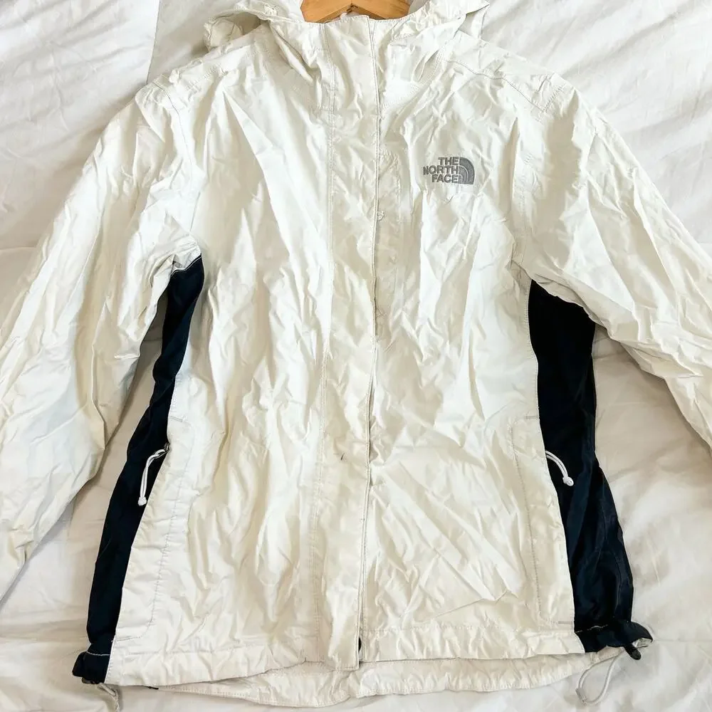 The North Face Women’s HyVent Waterproof Hooded Jacket White/Black Size Small